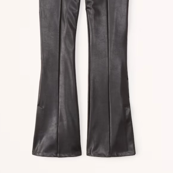 Abercrombie & Fitch Vegan Leather Flare Pant - Picture 13 of 13